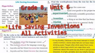 Class 8, Unit 6 'Life Saving Inventions', Grammar Subject Verb Agreement, Paragraph Paraphrasing 