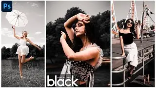 Black Tone Preset - Photoshop Tutorial | Black Moody Tone Color Grading in Photoshop