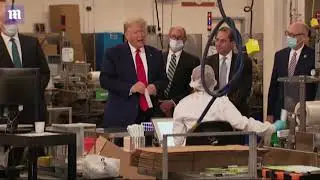 Trump tours Maine medical swab manufacturing plant without mask
