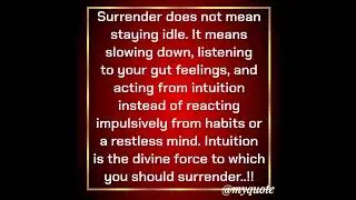 Surrender to Intuition #shorts