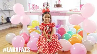 ANIVERSARIO DE 3 ANOS DA LARA: FESTA DA MINNIE (DISNEY) 🎉 PARABENS LARINHA | R&Ecirc; ANDRADE