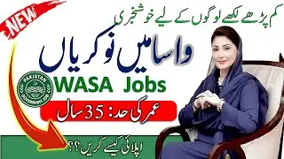 Water and Sanitation Agency WASA Jobs 2025 | Pakistan Government job | Jobs In Punjab 2025 Today