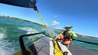 Down wind running. 13.5 knots boat speed! 8/25/2025