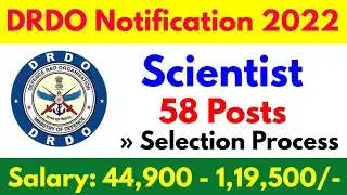 DRDO Notification 2022 | DRDO Scientist B , C , E And F Recruitment 2022