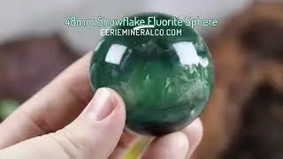 48mm Snowflake Fluorite Sphere