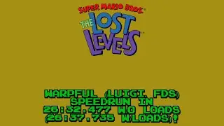 *WR* The Lost Levels Category Extensions Warpful (Luigi, FDS) Speedrun in 26:32.477 w/o loads!