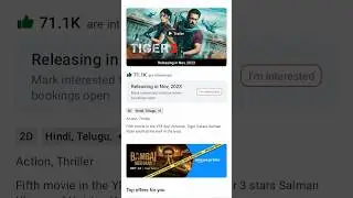Tiger 3 Bookmyshow Recod Intrest।Tiger 3 Dilwali Box Office Sunami।#tiger3salmankhan।🔥🔥