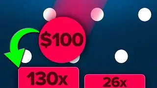 Сбрасываю шарики Plinko по 100 долларов..