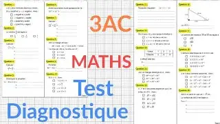 Maths 3AC | Test Diagnostique | تقويم تشخيصي