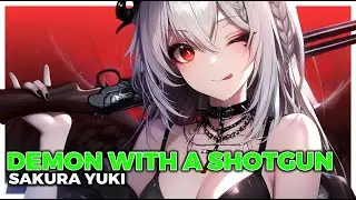 Nightcore - Demon with a Shotgun (Lyric Video) (Sakura Yuki)
