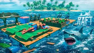 РАСШИРЯЕМ ПЛОТ! Первый раз поспали. Raft. #2