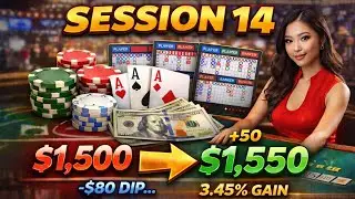 Session 14 Baccarat | $1,500 ➜ $1,550 | Discipline Wins After the Dip