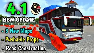 New Big Update 4.1| Pushable Road Props Added! Bus Simulator Indonesia | Bus Game