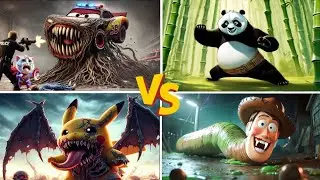 McQueen Car 🆚 Panda Transformation 🆚 Pikachu Exe 🆚 Woody Story Of The Transformation💥