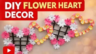DIY Valentine Heart Wall Decoration | Paper Flower Craft Idea💕