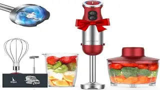 KOIOS 5 in 1 Hand Immersion Blender 1000W 12 Speed Handheld Blender Stick