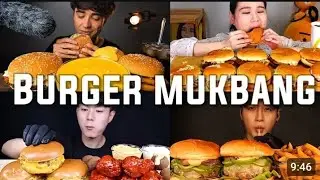 Burger Mukbang | ASMR MUKBANG COMPILATION |