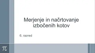 Merjenje in načrtovanje izbočenih kotov