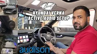 Hyundai Verna 🚘🔈 Premium Audio Active Setup | Audison | Voce 3 Way | Hammer Tech | Sundown 👏
