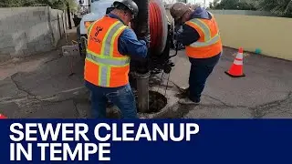 Ahead of holidays, Tempe city workers work to clean up sewage pipes