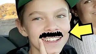 TEEN GROWS FIRST MUSTACHE!