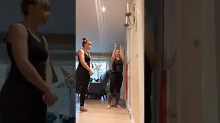 Split leg HS kick up against wall