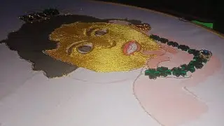 🐾🙏🙏Krishna 🥰🥰Aari🥰painting Art #aariwork #aariembroidery #aari #aariworkblousedesigns #aariclass