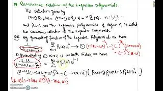 Recurrence relation of Legendre polynomials