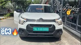 Citro&euml;n &euml;C3 Feel🔥*TOP MODEL* Real Life Walkaround Review in HINDI👍| All Features and Pricing Covered