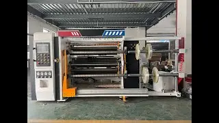 Single Side Silicone Coated PE Film Roll To Rolls Slitting Rewinding Machine Plastic Film Slitter