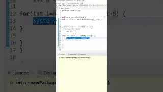 how to write a table in java using for loop? 