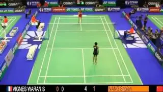 R16 - WS - WANG Shixian vs Sashina VIGNES WARAN - 2013 French Open