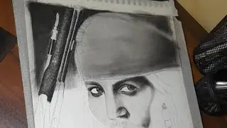 JACK SPARROW realistic drawing  LIVE ✨️day 3 #pratimakaushal #realistic #jack #stepbystep