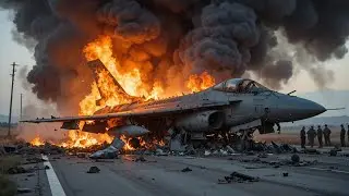 Terrifying moment! A Russian Su-57 fighter jet shoots down a US F-16 fighter jet.
