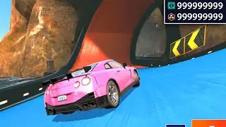 Car Stunt Races: Mega Ramps - NISSAN GTR  stunts! - Unlimited Money Mod APK - Android Gameplay #12