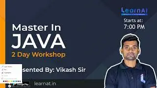 Master in Java 2 Day Workshop D-1 | Java Intro | Classes | Methods | Concept of objects