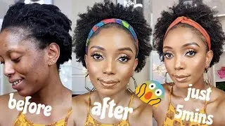 WOW🔥BEST 4C NATURAL HAIR HEADBAND WIG |NO LACE! NO GEL! 😱 Easiest Glueless Install | Eayon Hair