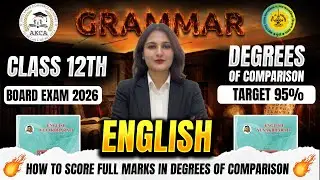 12th English LIVE 🔴Degrees of Comparison | Grammar | FULL MARKS🎯| Maharashtra Board Arts⚡Com⚡Sci