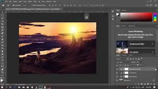 How to Create Realistic Sunset Effect in Photoshop CC2018   Turn Day Photo into Golden Evening