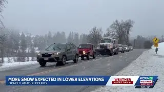 Heavy snow in Pioneer leads to chain requirements and closures on Highway 88