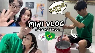Mini Vlog Rotina + pintura da parede🇧🇷🇰🇷