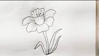 Very easy flower drawing ll very simple flower dying pencil sketch#viral #drawing #easydrawing 