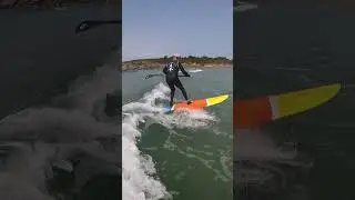 His First SUP Surf Turns! 🔥 #SUPSurf #Progression #PaddleSurf #SurfTraining #beginnertopro