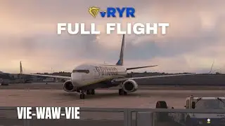 VIE-WAW-VIE! 2 sectors with vRYR and IVAO atc! (Flying in for my friends atc training)