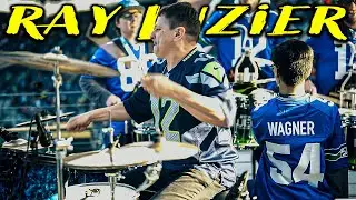 RAY LUZIER from KOЯN drumming with the Seahawks Drumline!