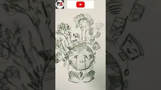 Save Our Planet So Please Don't Cut Tree || Earth Is Weeping Of Heavy Load #shorts #messagesketch