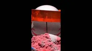 ASMR Scary Clown Kinetic Sand Slicing: Crunchy Sand Crushing & Carving (No Talking)