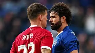 Diego Costa vs Martin Skrtel Fight | Liverpool Legend Vs Chelsea Legend Charity Match 
