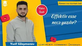 Effektiv esse necə yazılır ? (Magistratura)