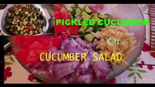 How To : PICKLED CUCUMBER / CUCUMBER SALAD - MaryAnn.A